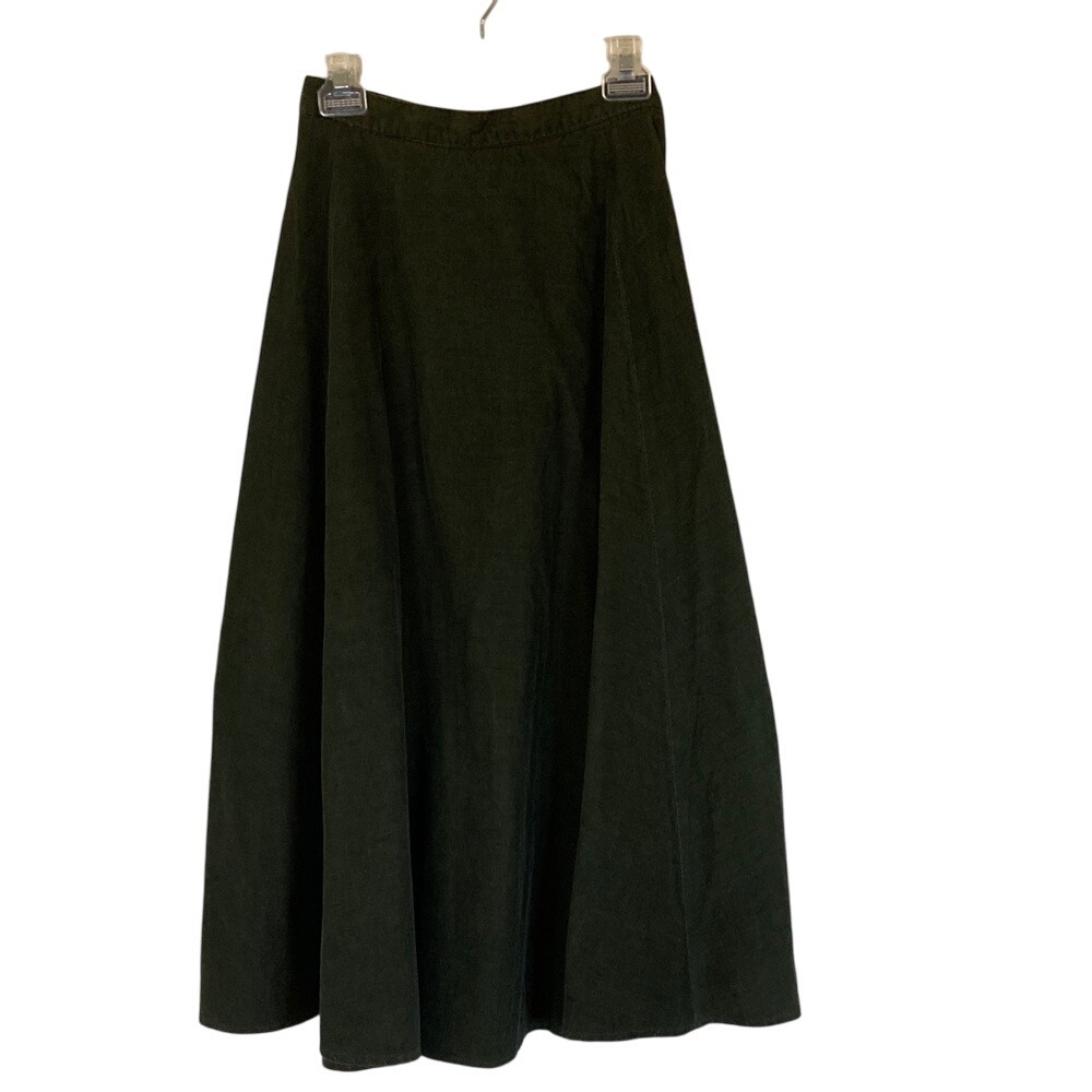 Abercrombie & Fitch Country Clothing Womens Green Corduroy Skirt Size‎ 8